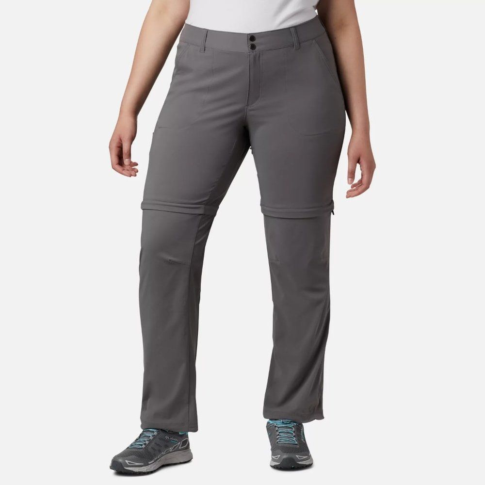 Columbia Womens Plus Size Saturday Trail II Convertible Pants Gray 24W Long